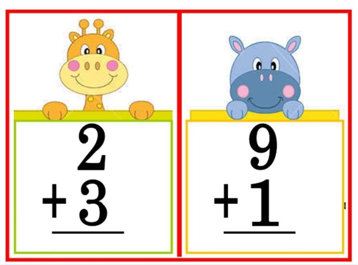 Colorful preschool addition flash cards worksheet number twenty two Printable addition flash cards worksheet for preschool math practice with counting and coloring activities