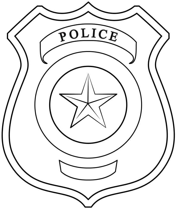 Printable police badge worksheet for kindergarten students to learn about community helpers. Make Your Own Police Badge worksheet for early literacy and social awareness.