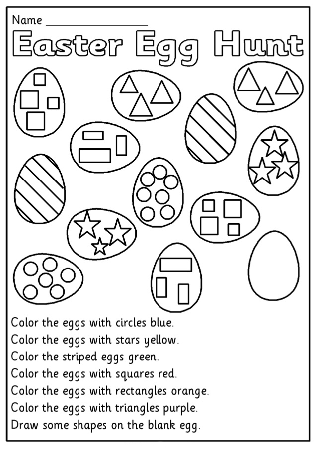 Printable Easter Activities worksheet featuring a fun Egg Hunt Maze for kids. Easter-themed maze helping a rabbit find its hidden egg.
