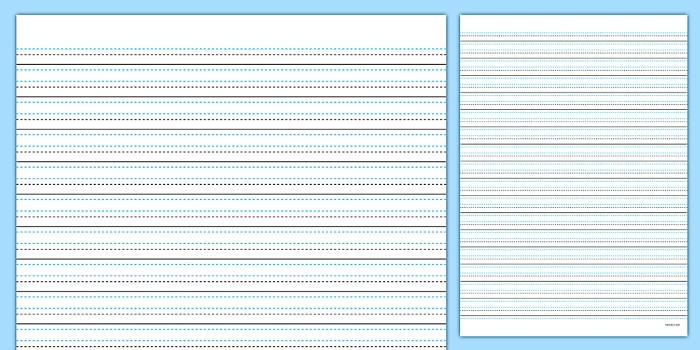 Printable lined handwriting paper for first grade subtraction practice worksheet 13