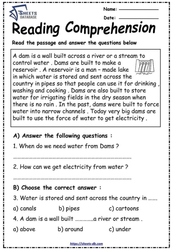 Third grade geography worksheet focusing on identifying problems and solutions in reading passages