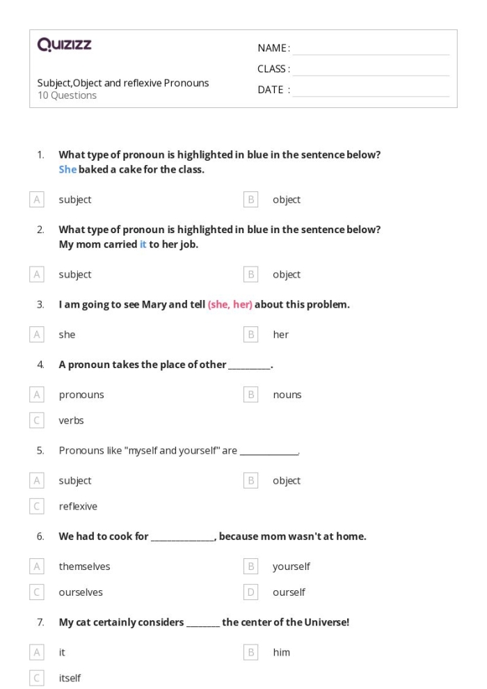 Correcting Pronoun Shifts Practice Exercise for Middle School Grammar Sixth-grade student completing a pronoun correction worksheet with examples of mismatched pronouns and antecedents