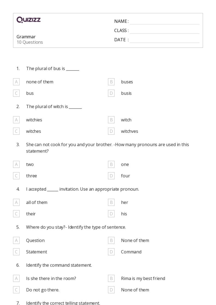 Correcting Pronoun Mistakes Practice Exercise for Middle School Students Sixth grade grammar worksheet showing sentences with pronoun errors that students must identify and correct