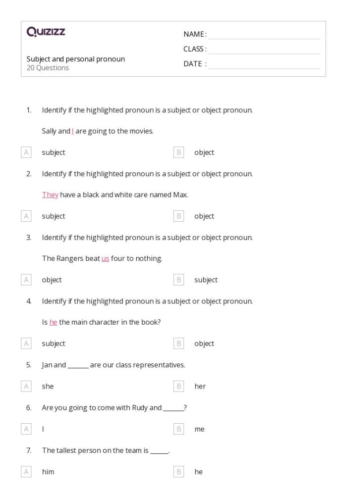 Correcting Pronoun Shifts Practice Activity for Grade 6 Grammar Sixth-grade student worksheet showing pronoun correction exercises with sentences containing mismatched pronouns and their antecedents