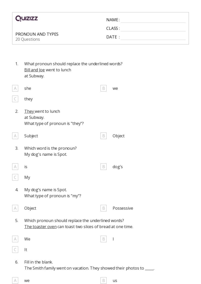 Correcting Shifts in Pronoun Number and Person Sixth Grade Grammar Worksheet 19 Sixth grade worksheet featuring exercises for correcting pronoun-antecedent shifts in number and person