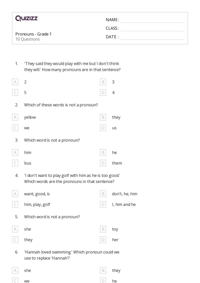 Correcting Pronoun Shifts Practice Activity for Middle School Grammar Sixth-grade student working through pronoun correction exercises on a grammar worksheet with pencil