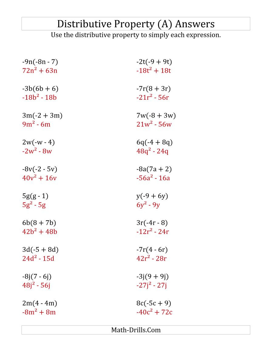 Eighth grade math worksheet focusing on the application of integer exponent rules