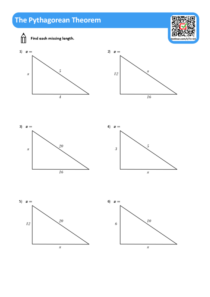 Proving the Pythagorean Theorem Worksheet for Grade 8 Math Students Eighth grade geometry worksheet showing a step-by-step proof of the Pythagorean theorem with algebraic equations and right triangle diagrams