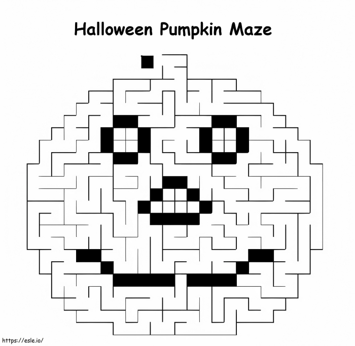 Colorful pumpkin maze worksheet for pre-kindergarten students to explore. Engaging autumn-themed activity for young learners.