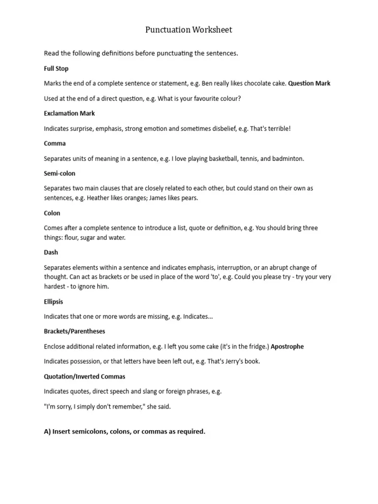 Punctuation Power Geography Practice Worksheet 21 Fifth grade geography worksheet featuring exercises on commas and ending punctuation marks