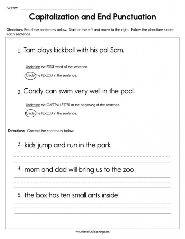 Finish That Sentence: Engaging punctuation practice for young learners Punctuation worksheet for Pre-K kids focusing on ending sentences