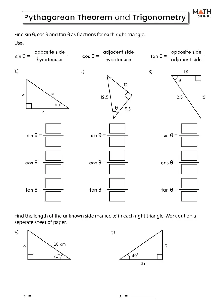 Pythagorean Theorem Proof Worksheet for Middle School Geometry Practice Eighth grade student working through Pythagorean theorem proof steps on a geometry worksheet with visual diagrams
