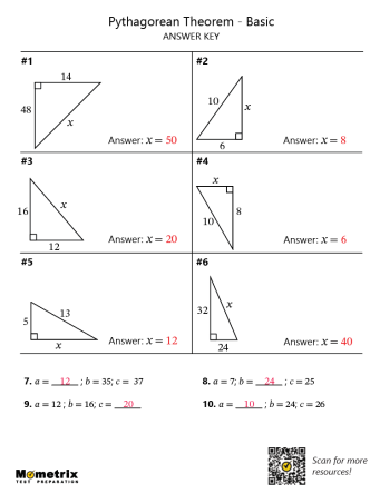 Students solving the Pythagorean theorem to determine hypotenuse lengths on triangles