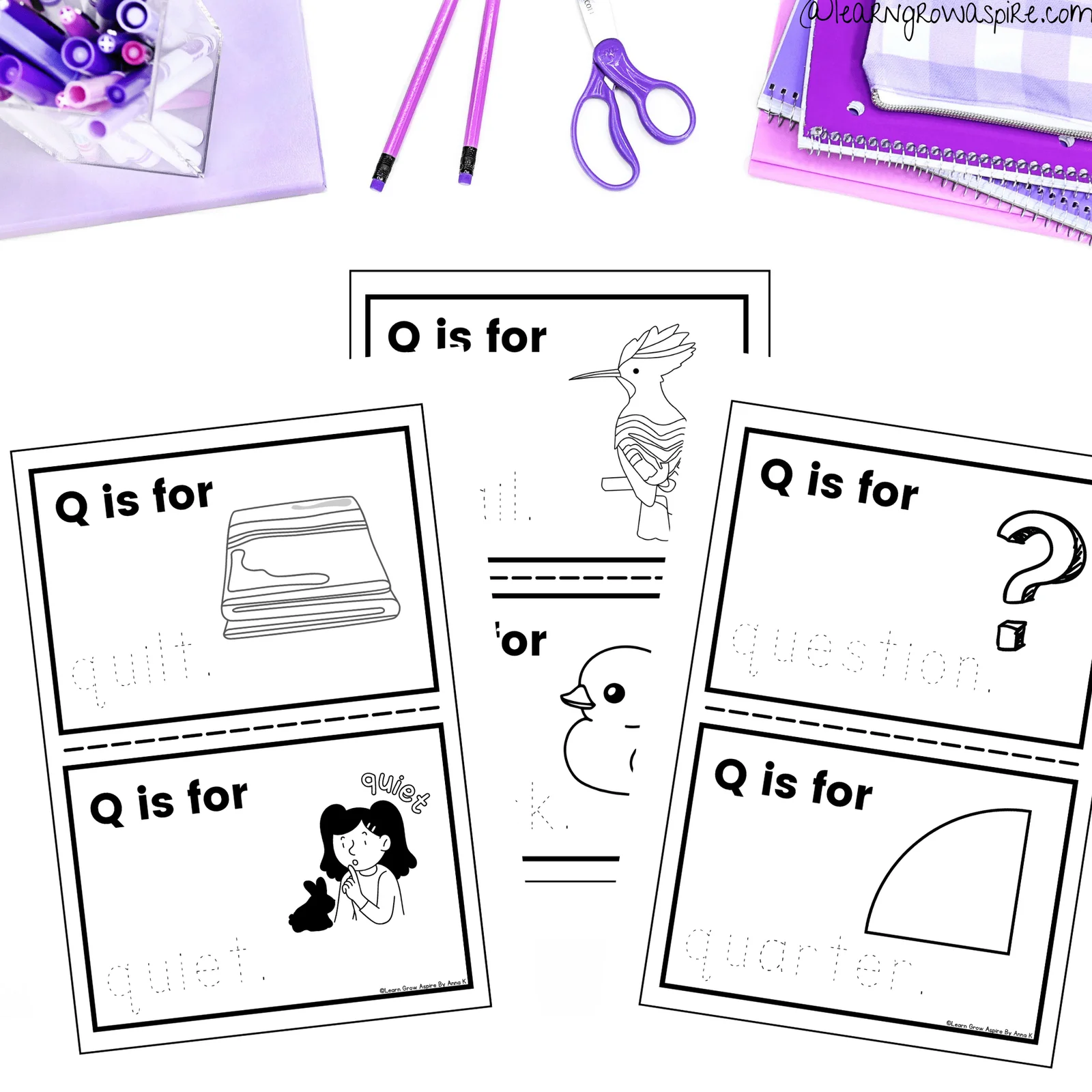 Fun and engaging Q Is For... worksheet for early readers in Pre-K Worksheet featuring the letter Q for preschoolers to color and learn about its sounds