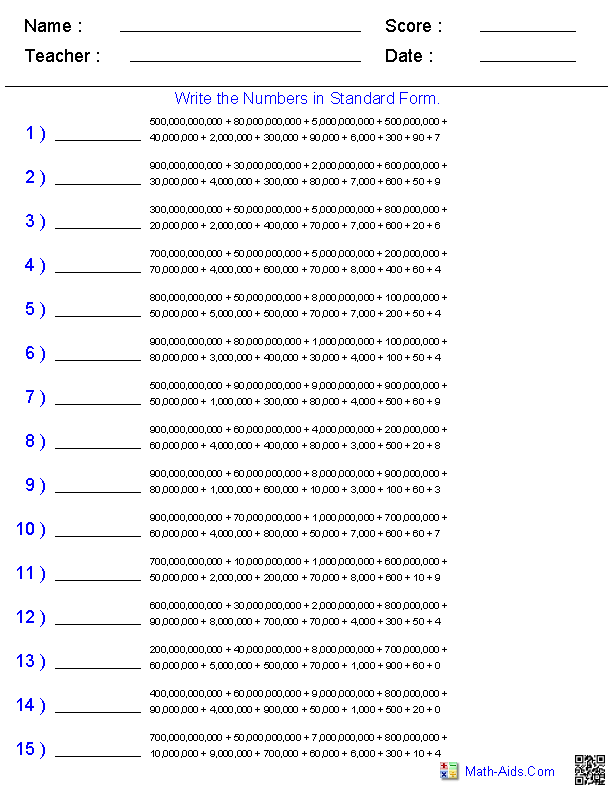 First grade math worksheet where students identify the tens and ones place for two-digit numbers