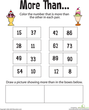 First grade math worksheet featuring Quincy's Place Value activity for identifying tens and ones digits. Quincy's Place Value Worksheet for First Graders: Understanding Place Values.