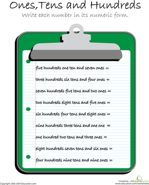 Quincy's Place Value worksheet for first graders focusing on tens and ones columns