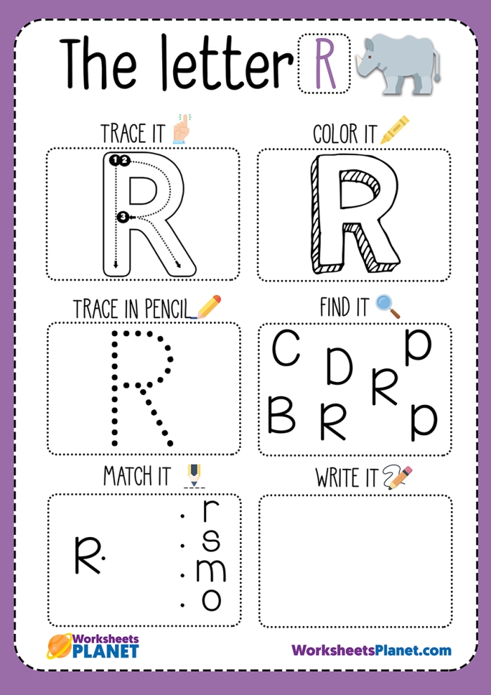 Time and Money worksheet for Pre-K Colorful worksheet featuring the letter R for preschoolers to learn and color. Engaging R is for... worksheet to help kids practice their alphabet skills.