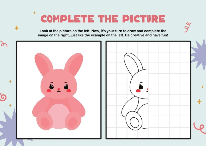 Race to Draw the Bunny! engaging Easter-themed activity for kids Bunny drawing race worksheet for third graders focusing on phonics skills