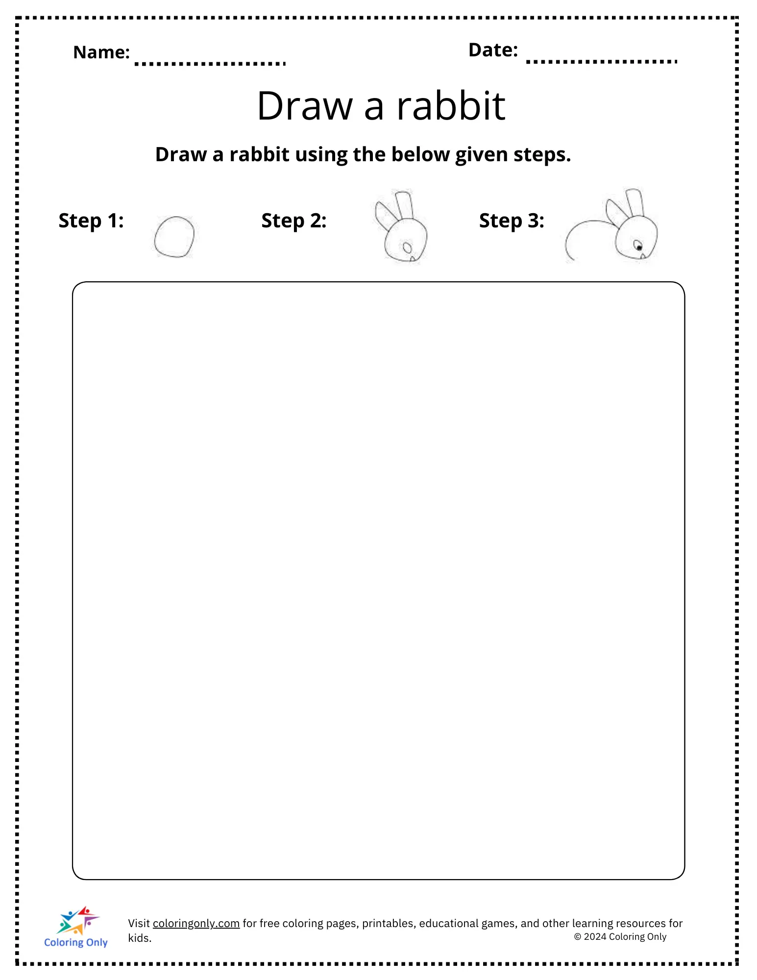 Phonics worksheet for Third Grade A colorful worksheet featuring the Race to Draw the Bunny! game for phonics practice. Fun bunny drawing race activity ideal for third graders during Easter celebrations.