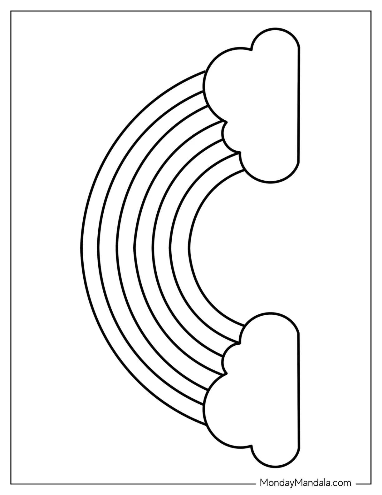 Rainbow Coloring Page Worksheet for Preschool Science Practice 5 Pre-K student coloring a rainbow worksheet to learn color order