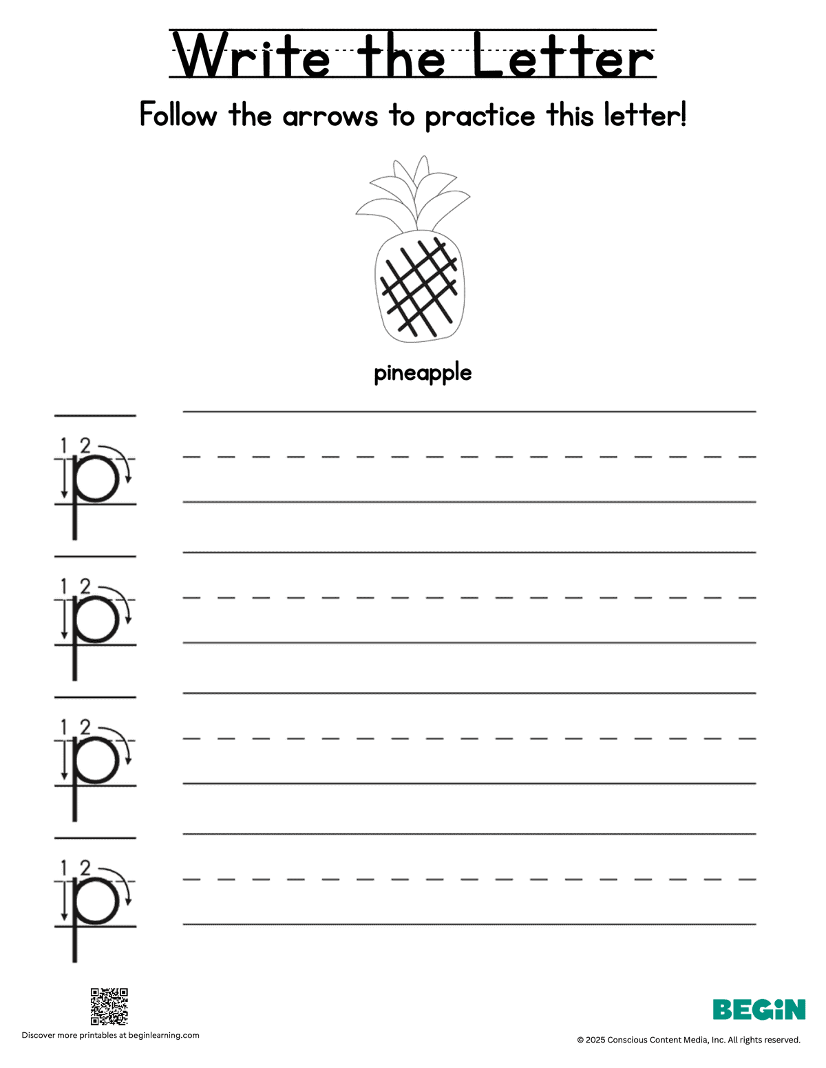 Pre-K worksheet featuring rainbow uppercase letters for tracing and handwriting practice