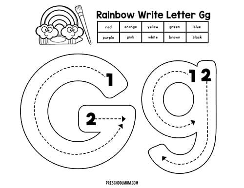 Rainbow Letters! Practice Writing Uppercase Letters worksheet for Pre-K