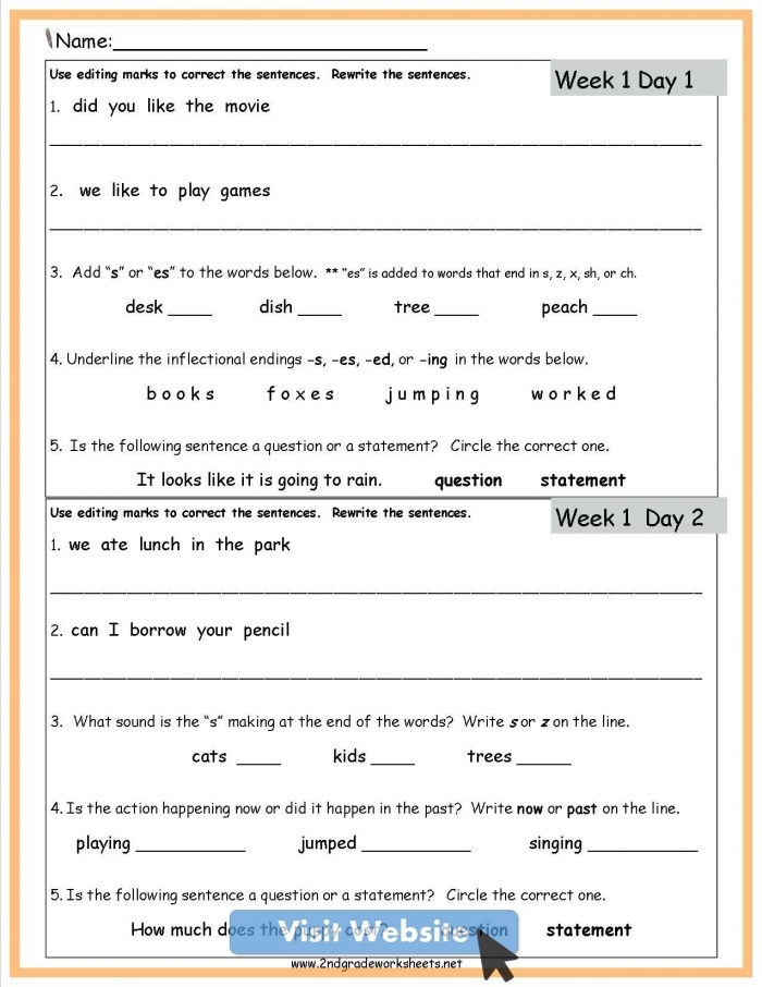 Inflectional endings worksheet featuring a cheerful rainy day theme for first graders