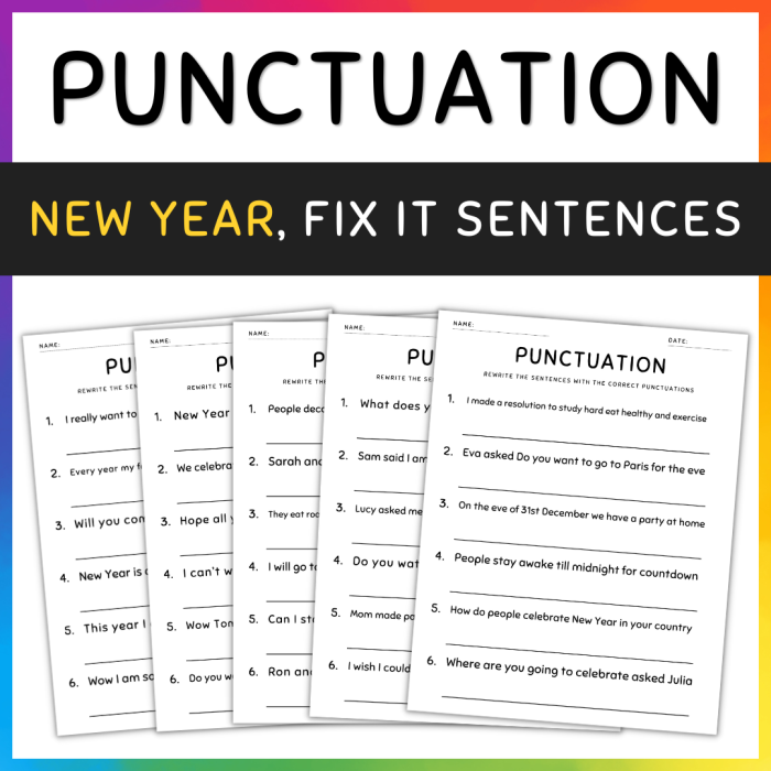 Second grade students correcting rainy day sentences with proper capitalization and punctuation marks