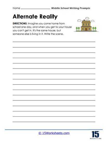 Pre-K life science rainy day writing prompt worksheet with colorful illustrations for young learners