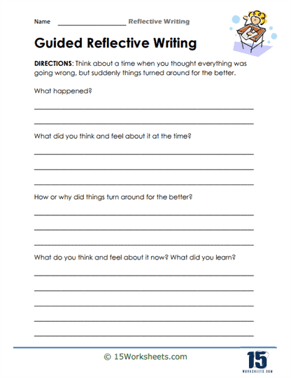 Fourth grade students completing a reflective writing prompt about community care during Ramadan with guided questions and space for responses