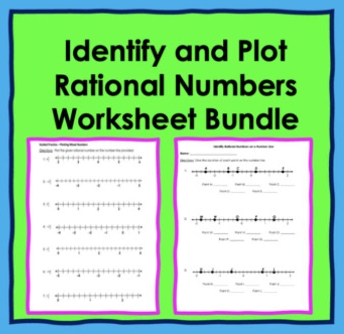 Rational Numbers on Number Lines worksheet for Sixth Grade