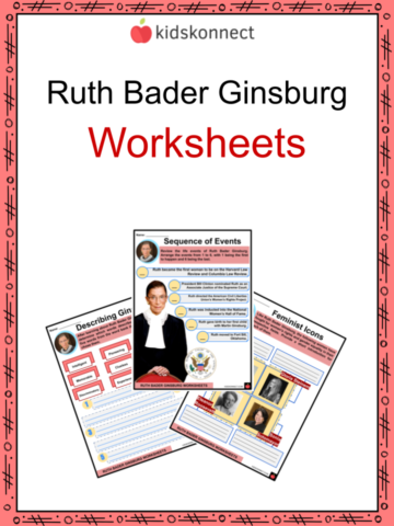 Ruth Bader Ginsburg Biography Math Worksheet Image 2 Fifth grade addition worksheet featuring Ruth Bader Ginsburg biography with math problems about the second female Supreme Court Justice
