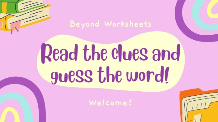 Grammar and Mechanics worksheet for Second Grade Second grade students working on the Read the Word Clues worksheet, identifying unknown words and their meanings. Engaging activity for young learners to enhance vocabulary skills.