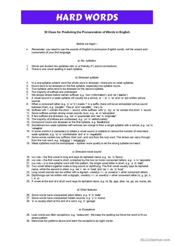 Read the Word Clues worksheet for enhancing vocabulary skills in grammar and mechanics Worksheet designed for second graders to learn word meanings through various strategies