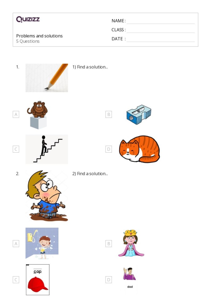 Reading Comprehension Problem and Solution 2 worksheet for elementary phonics instruction Third grade students identifying problems and solutions while reading comprehension practice worksheet number twelve