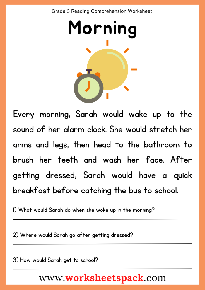 Reading worksheet for Third Grade Worksheet for reading comprehension focused on Leo's soccer injury and related questions. Reading Comprehension: The Soccer Sprain for third graders.