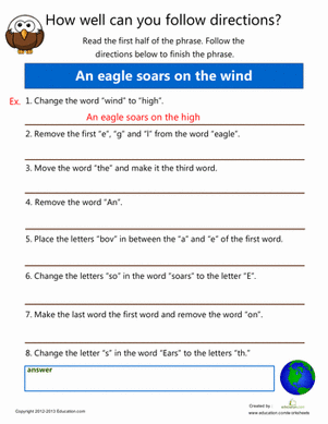 Worksheet featuring instructions for creating a tornado in a bottle for third graders