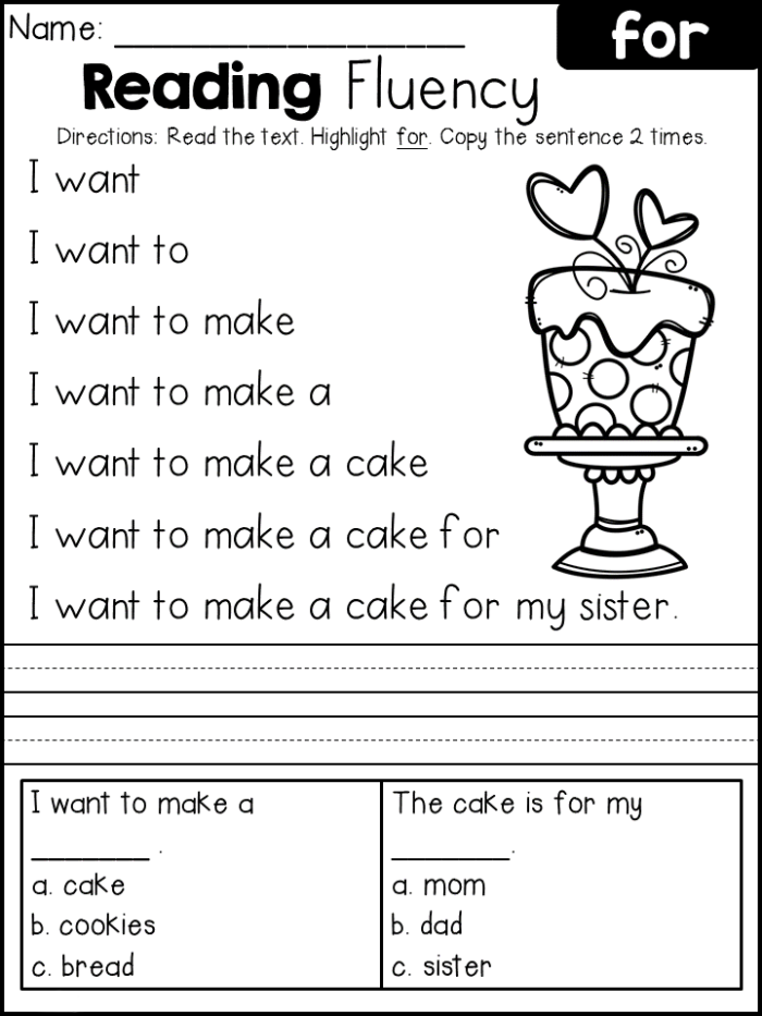 Children engaging with a reading worksheet based on Through the Looking-Glass for fluency practice