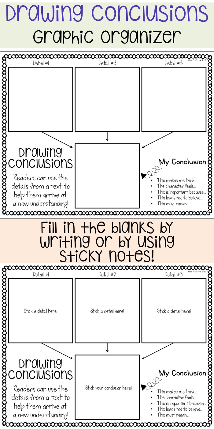 Reading for Comprehension Drawing Conclusions Activity 19 for Elementary Students Third grade geography worksheet showing six short passages with context clues for students to practice drawing conclusions while reading