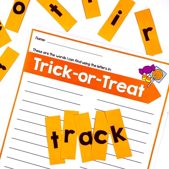 Second grade student completing a worksheet to identify words featuring the long u vowel sound