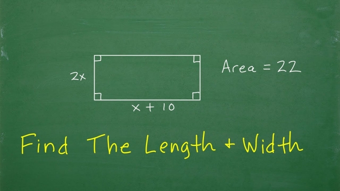 Educational resource for finding missing lengths in geometry using algebraic equations Rectangle Algebra worksheet for 5th graders to solve for missing lengths of rectangles