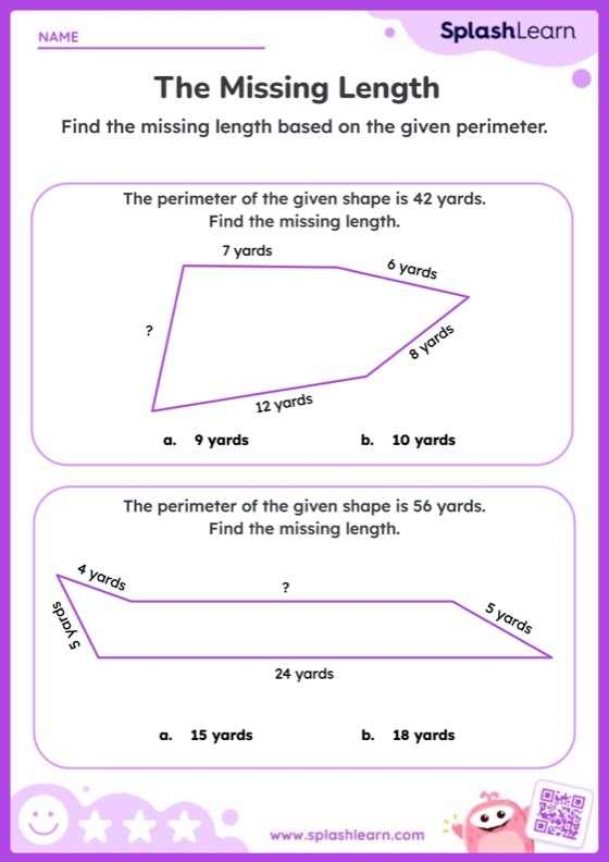 Geometry worksheet for Fifth Grade Rectangle Algebra worksheet for fifth graders focusing on solving for missing lengths in rectangles. Engage your child with this educational tool to enhance their algebra skills.