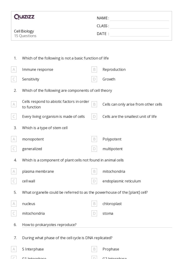 Sixth grade science worksheet comparing sexual and asexual reproduction methods