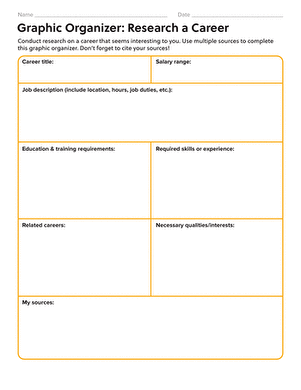 A second grade student using a research graphic organizer worksheet to record information about a civics and government topic with sections for questions and findings