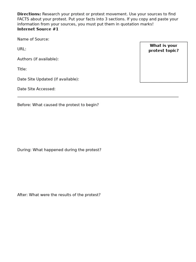 Second grade student using a Research Graphic Organizer worksheet to record civics and government findings