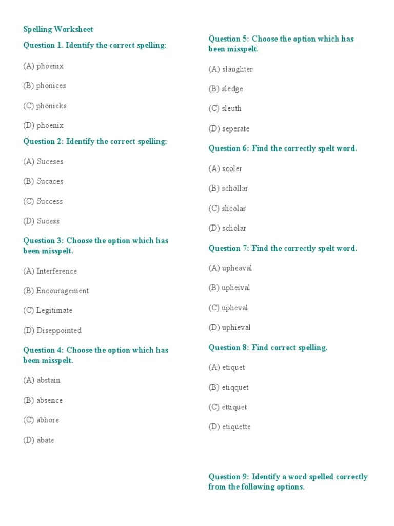 Worksheet image illustrating the revision process for tricky words in writing Revising Spelling worksheet for second graders focusing on geometry concepts