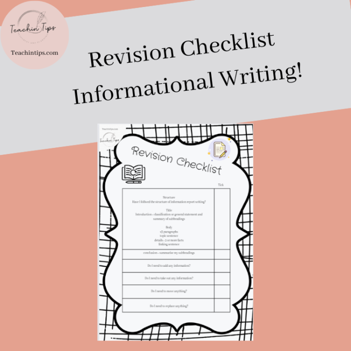 Time and Money worksheet for Sixth Grade Revision checklist for informational writing aimed at sixth graders to enhance their writing skills. Worksheet image showcasing a structured guide for critical review of writing.
