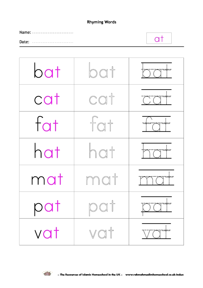 Worksheet image for finding rhyming words in a fun and educational context Find rhyming words in this engaging worksheet for kindergarten students