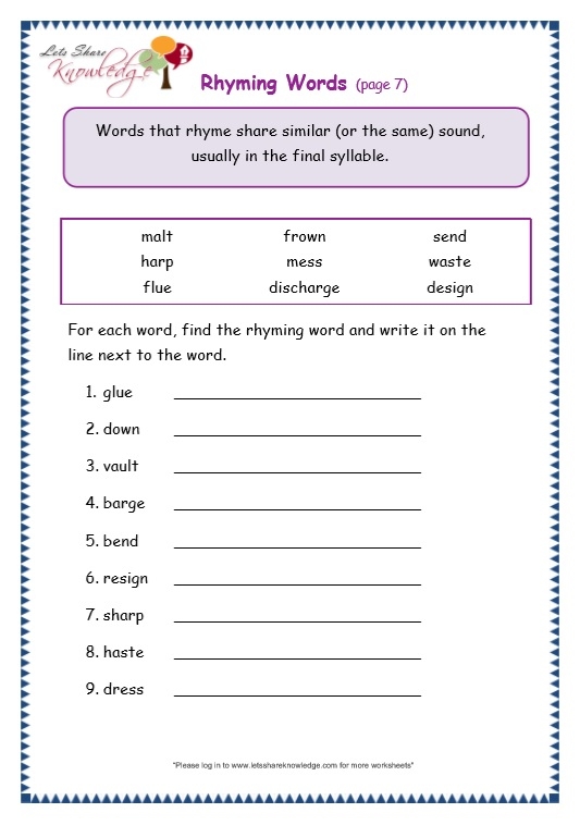 Rhyming Words Game 3 worksheet featuring a fun maze activity for Pre-K students